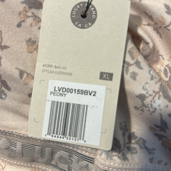 Lucky Brand 2 Wirefree Padded Floral Gray LVD00159 NEW - Picture 5 of 11
